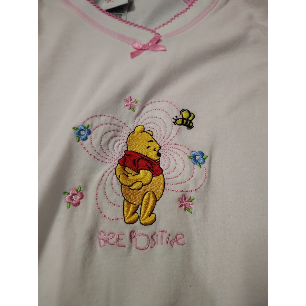 Vintage Disney Winnie the Pooh Gown Women's Sz Large Long Sleeve Bee Positive - Picture 2 of 6